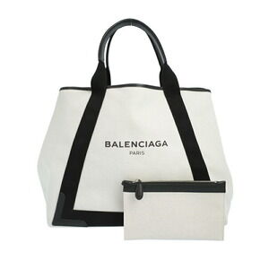 Balenciaga Navy Blue Cabas Tote Bag